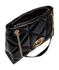 LOVE MOSCHINO EMBOSSED QUILTED Schultertasche mit zwei Henkeln Schwarz - Damentaschen - 5