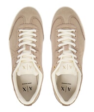 ARMANI EXCHANGE BEA Ledersneakers Sand + Hellgold - Damenschuhe - 4