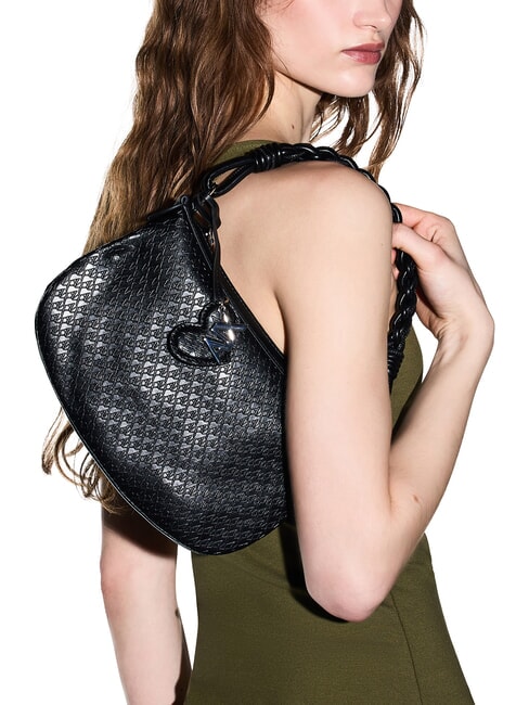 MAYA Schultertasche mit Schultergurt Schwarz - Damentaschen