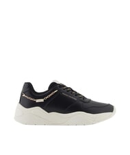ARMANI EXCHANGE A|X Chain  Ledersneakers Schwarz + Schwarz - Damenschuhe - 2