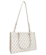 ARMANI EXCHANGE A|X LOGO ALL OVER Schultertasche mit Schultergurt Cremewei&szlig; / Sand - Damentaschen - 2