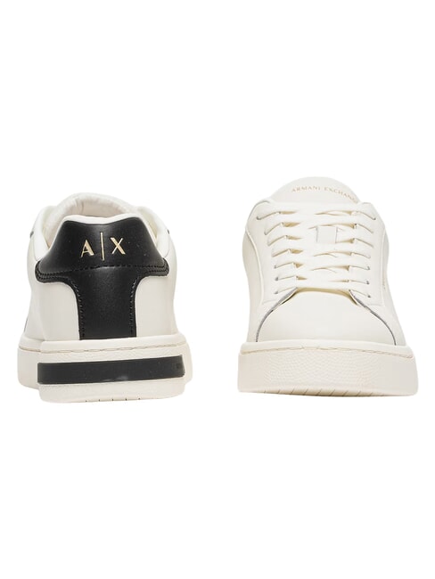 A|X Ledersneaker Cremewei&szlig; + Schwarz - Damenschuhe