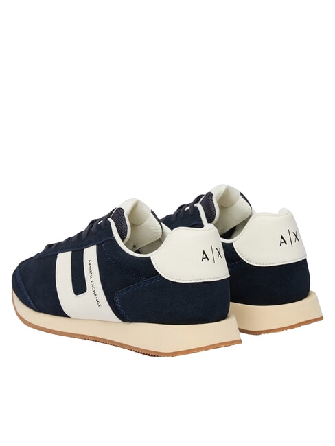 ROUND Ledersneakers Dunkelblau + Cremewei&szlig; - Herrenschuhe