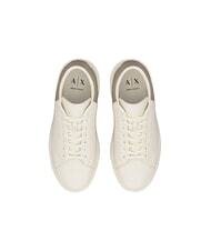 ARMANI EXCHANGE Sneaker in Haut Ledersneaker Cremewei&szlig; + winterliches Funkeln - Herrenschuhe - 4