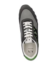 ARMANI EXCHANGE DROP MICROSUEDE Sneaker mit kontrastierendem Logo Anthrazit + neutrales Grau - Herrenschuhe - 4