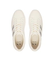 ARMANI EXCHANGE LONDON Turnschuhe Cremewei&szlig; + Schwarz - Herrenschuhe - 4