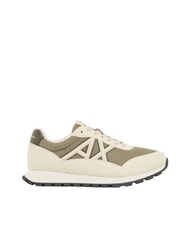 ARMANI EXCHANGE DROP MICROSUEDE Sneaker mit kontrastierendem Logo Creme + Winterzwirn - Herrenschuhe - 2
