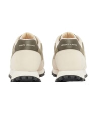 ARMANI EXCHANGE DROP MICROSUEDE Sneaker mit kontrastierendem Logo Creme + Winterzwirn - Herrenschuhe - 3