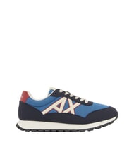 ARMANI EXCHANGE DROP MICROSUEDE Sneaker mit kontrastierendem Logo Tiefblau + Chinablau - Herrenschuhe - 2