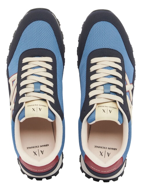 DROP MICROSUEDE Sneaker mit kontrastierendem Logo Tiefblau + Chinablau - Herrenschuhe