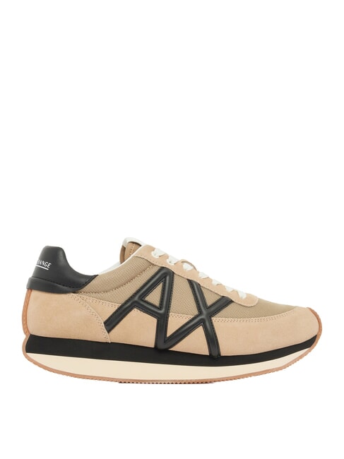 ROYALE SUEDE AIR MESH Ledersneakers mit AX-Logo Marineblau + Cremewei&szlig; - Herrenschuhe