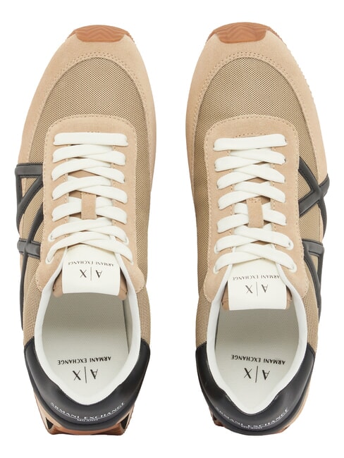 ROYALE SUEDE AIR MESH Ledersneakers mit AX-Logo Marineblau + Cremewei&szlig; - Herrenschuhe