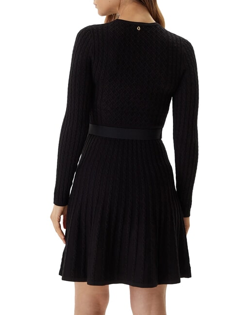 HANA  Zopfstrickkleid jetbla - Damenkleider