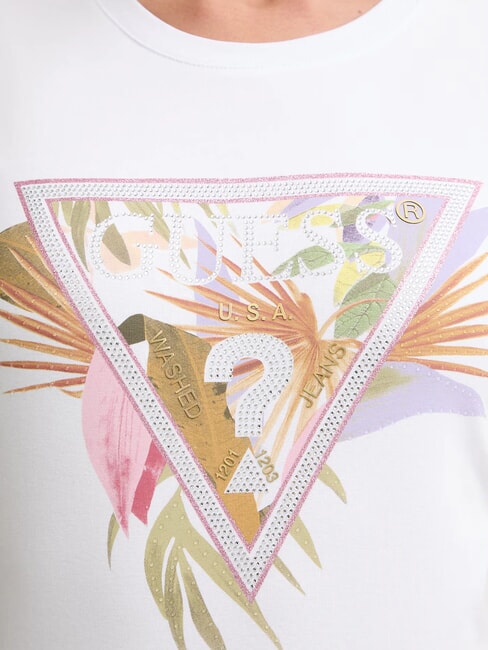 PALM TRIANGLE Baumwoll-T-Shirt purwei&szlig; - T-Shirts und Tops f&uuml;r Damen