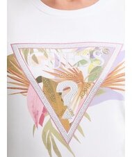 GUESS PALM TRIANGLE Baumwoll-T-Shirt purwei&szlig; - T-Shirts und Tops f&uuml;r Damen - 3