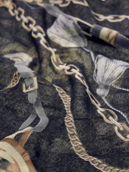 PRINTED Schal mit Kettenmuster SCHWARZ - Schals