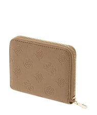 GUESS ELLA Kompakte Geldb&ouml;rse mit Rei&szlig;verschluss beige Logo - Brieftaschen Damen - 3