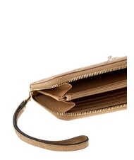 GUESS ELLA Gro&szlig;e Geldb&ouml;rse mit Rei&szlig;verschluss beige Logo - Brieftaschen Damen - 4