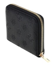 GUESS ELLA Kompakte Geldb&ouml;rse mit Rei&szlig;verschluss schwarzes Logo - Brieftaschen Damen - 3