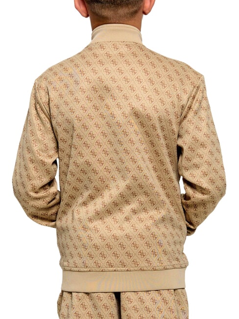 KIDS ACTIVE Sweatshirt mit durchgehendem Rei&szlig;verschluss 4g aop beige wei&szlig; - Sweatshirts Kinder