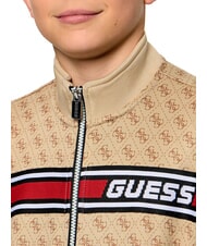 GUESS KIDS ACTIVE Sweatshirt mit durchgehendem Rei&szlig;verschluss 4g aop beige wei&szlig; - Sweatshirts Kinder - 3