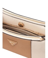 GUESS NOELLE 2 Schultertasche mit Schultergurt Cremewei&szlig;/Beige - Damentaschen - 3