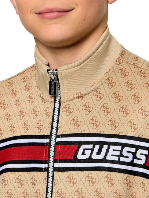 KIDS ACTIVE Sweatshirt mit durchgehendem Rei&szlig;verschluss 4g aop beige wei&szlig; - Sweatshirts Kinder