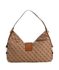 GUESS CAMDEN 4G Schultertasche, Allover-Print Logo Milch/Cognac - Damentaschen - 4