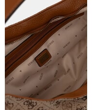GUESS CAMDEN 4G Schultertasche, Allover-Print Logo Milch/Cognac - Damentaschen - 5