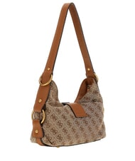GUESS CAMDEN 4G Umh&auml;ngetasche Logo Milch/Cognac - Damentaschen - 2