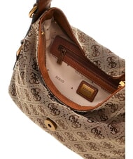 GUESS CAMDEN 4G Umh&auml;ngetasche Logo Milch/Cognac - Damentaschen - 3