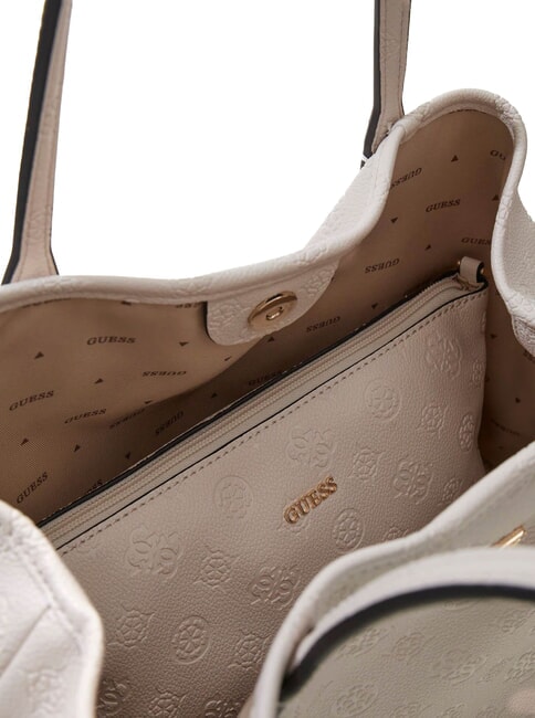 VICTTORIA 2 Schultertasche mit Clutch Stein-Logo - Damentaschen