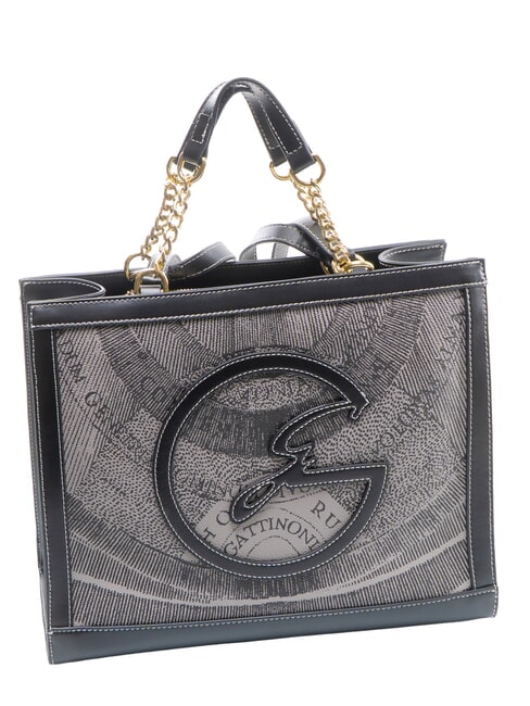 PLANETARIUM Schultertasche / Handtasche monochrom hellgrau/schwarz - Damentaschen