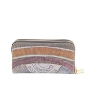 GATTINONI PLANETARIUM Gro&szlig;e Geldb&ouml;rse mit Doppelrei&szlig;verschluss Wilde Aquarellfarbe/ Dunkeltaupe - Brieftaschen Damen - 3