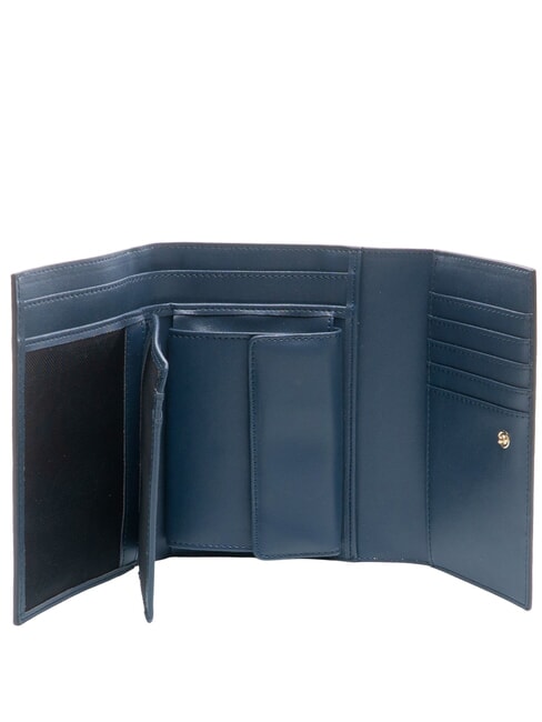 PLANETARIUM Mittelgro&szlig;e Geldb&ouml;rse mit Klappe Aquamarin/Dunkelblau - Brieftaschen Damen