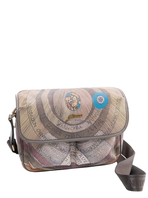 PLANETARIUM Umh&auml;ngetasche Wilde Aquarellfarbe/ Dunkeltaupe - Damentaschen