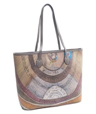 GATTINONI PLANETARIUM Mittelgro&szlig;e Einkaufstasche Wilde Aquarellfarbe/ Dunkeltaupe - Damentaschen - 2