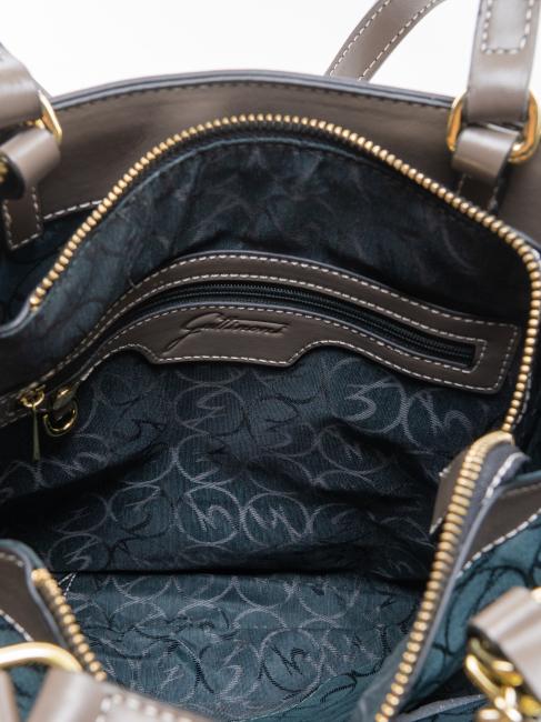PLANETARIUM Schultertasche / Handtasche Wilde Aquarellfarbe/ Dunkeltaupe - Damentaschen
