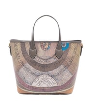 GATTINONI PLANETARIUM Handtasche mit Schulterriemen Wilde Aquarellfarbe/ Dunkeltaupe - Damentaschen - 4