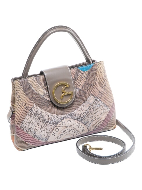 PLANETARIUM Handtasche mit Schulterriemen Wilde Aquarellfarbe/ Dunkeltaupe - Damentaschen