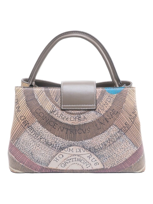 PLANETARIUM Handtasche mit Schulterriemen Wilde Aquarellfarbe/ Dunkeltaupe - Damentaschen
