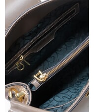 GATTINONI PLANETARIUM Handtasche mit Schulterriemen Wilde Aquarellfarbe/ Dunkeltaupe - Damentaschen - 5