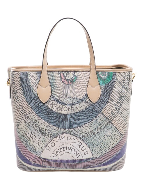 PLANETARIUM Handtasche mit Schulterriemen Aquarell/Beige - Damentaschen