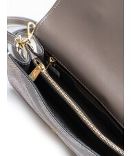 GATTINONI PLANETARIUM Handtasche mit Schulterriemen Wilde Aquarellfarbe/ Dunkeltaupe - Damentaschen - 5