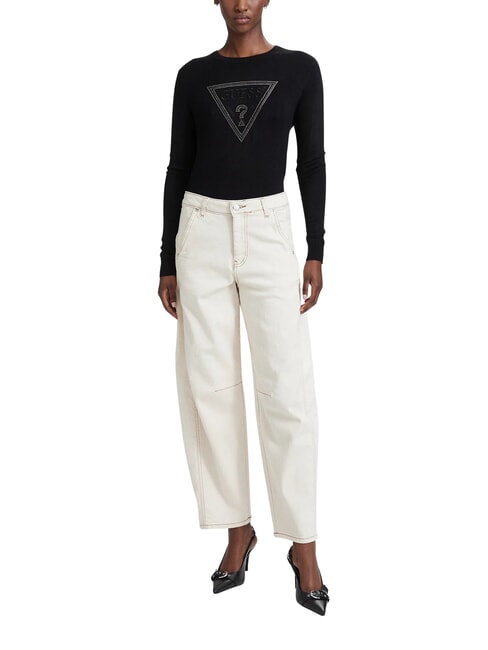 KATIE Rundhalsausschnitt, eng anliegender Pullover jetbla - Damenpullover