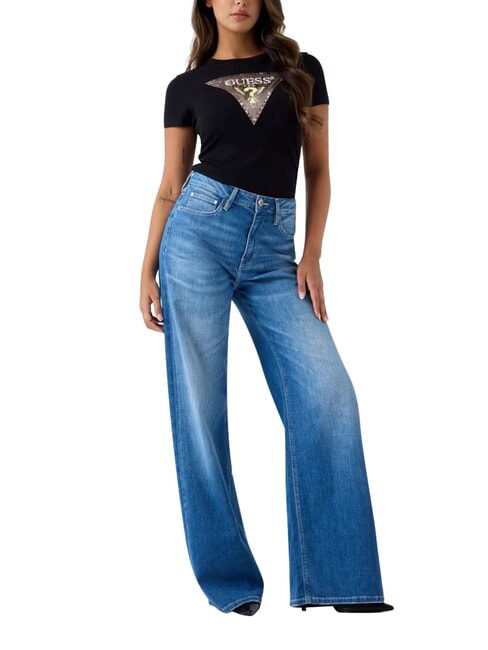 SNAKE TRIANGLE Kurzarm-T-Shirt jetbla - T-Shirts und Tops f&uuml;r Damen
