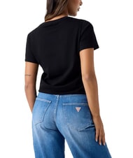 GUESS SNAKE SCRIPT Kurzarm-T-Shirt aus reiner Baumwolle jetbla - T-Shirts und Tops f&uuml;r Damen - 2
