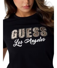 GUESS SNAKE SCRIPT Kurzarm-T-Shirt aus reiner Baumwolle jetbla - T-Shirts und Tops f&uuml;r Damen - 4