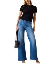 GUESS NEW BASIC Kurzarm-T-Shirt aus reiner Baumwolle jetbla - T-Shirts und Tops f&uuml;r Damen - 3