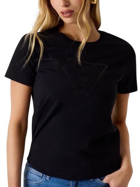 NEW BASIC Kurzarm-T-Shirt aus reiner Baumwolle jetbla - T-Shirts und Tops f&uuml;r Damen